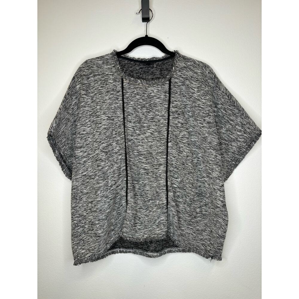 Top Shop woven knit top with fringe detail